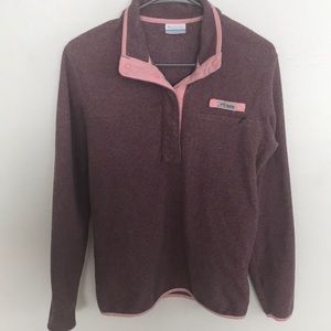 Columbia quarter button up sweater